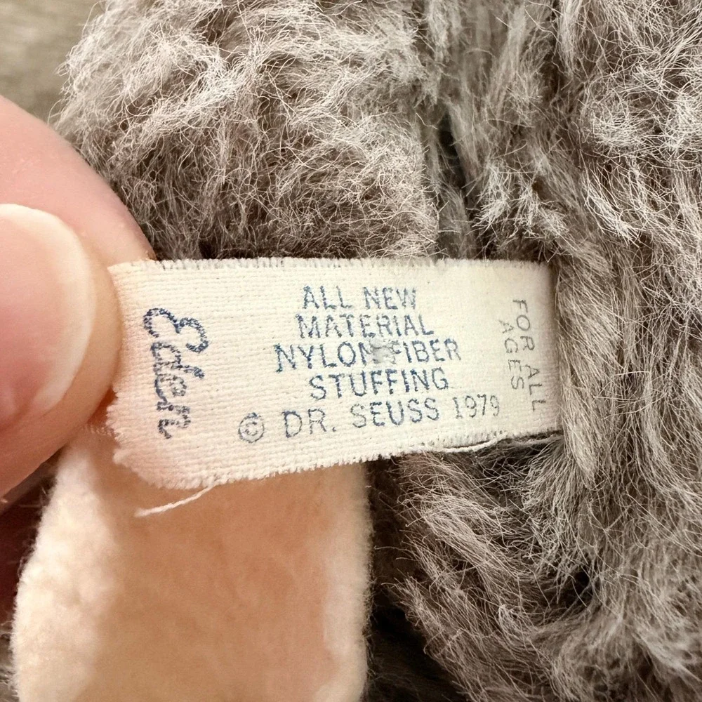 Vintage 1979 Eden Dr Seuss Cat In The Hat Plush Stuffed Animal Toy Large Gray